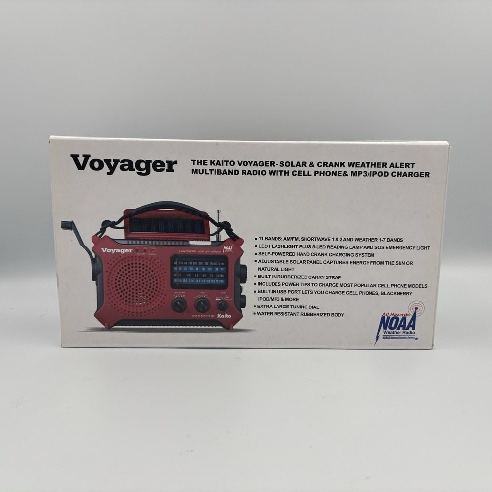 Kaito KA500 Voyager Solar Crank Battery Shortwave Emergency NOAA Radio & Charger